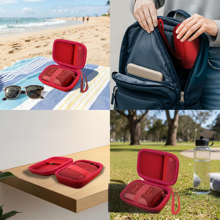 co2CREA Hart Reise Schutz Hülle Etui Tasche für JBL GO 5 /GO 4 /GO 3 tragbarer Bluetooth Lautspreche