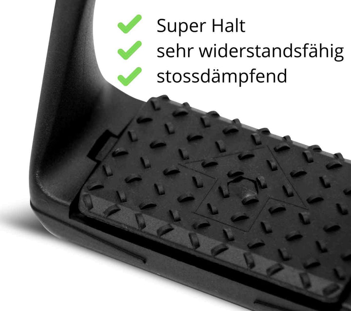 Compositi AMKA Soft Reflex Kunststoff Steigbügel schwarz breit rutschsicher mit Flexibler Tritffläch