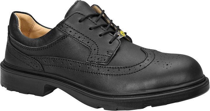 ELTEN Sicherheitsschuhe OFFICER ESD S2, Damen und Herren, Leder, Stahlkappe, leicht, elegant, Schwar