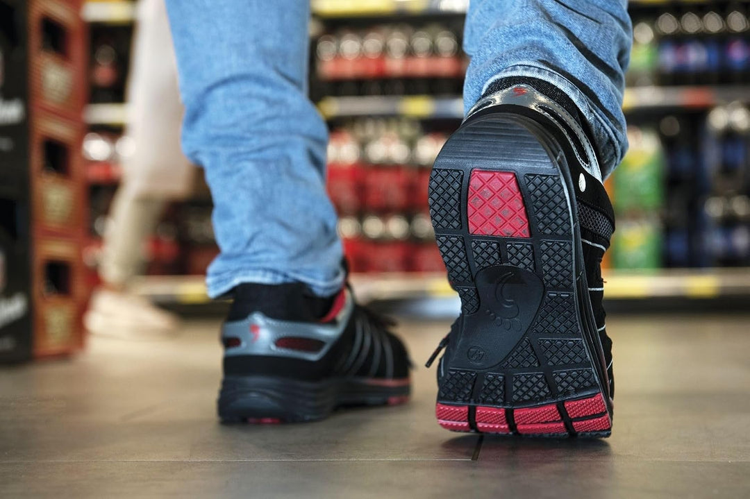 BAAK Sicherheitshalbschuhe S1P "Red" Go and Relax. 1 Stück. 43. schwarz/rot. 71502 43 EU, 43 EU