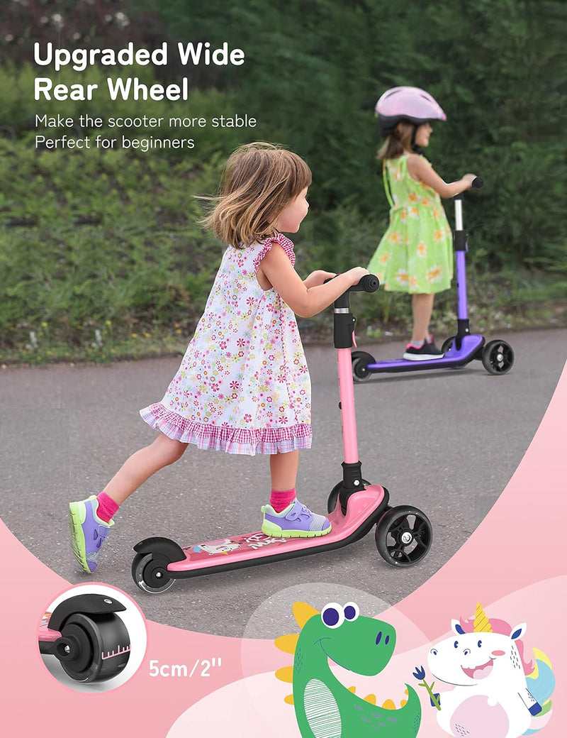 besrey Scooter Kinder Roller, der sichere Premium Dreiradscooter mit PU LED Leuchtenden Räder, Faltb