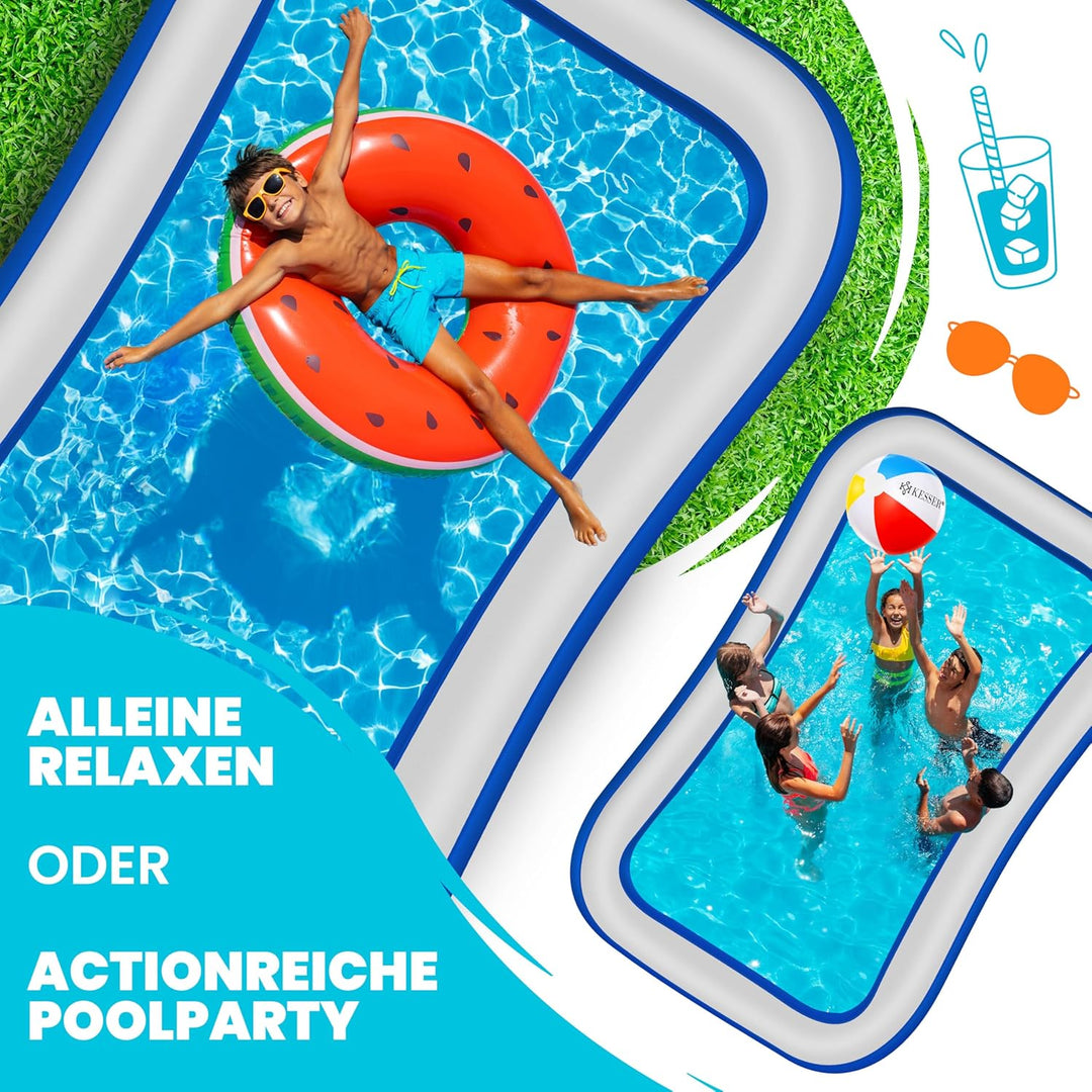KESSER® Aufblasbarer Pool Familienpool für Kinder und Erwachsene Gartenschwimmbad Familienschwimmbad