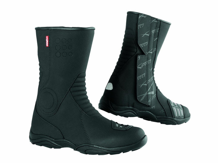 A-Pro Wasserdichte Motorrad Stiefel Touring Motorrad Roller Lederstiefel Schwarz 43 43 EU Schwarz, 4