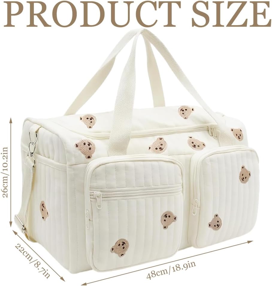 FARYODI Grosse Wickeltaschen Kliniktasche Geburt 48 × 22 × 26 cm, Vielseitige Wickeltasche für Mütte