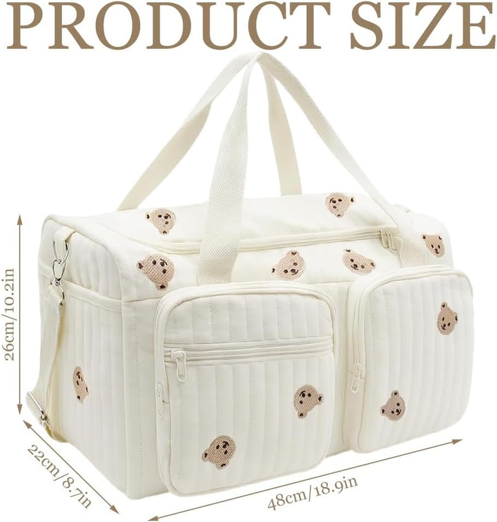 FARYODI Grosse Wickeltaschen Kliniktasche Geburt 48 × 22 × 26 cm, Vielseitige Wickeltasche für Mütte