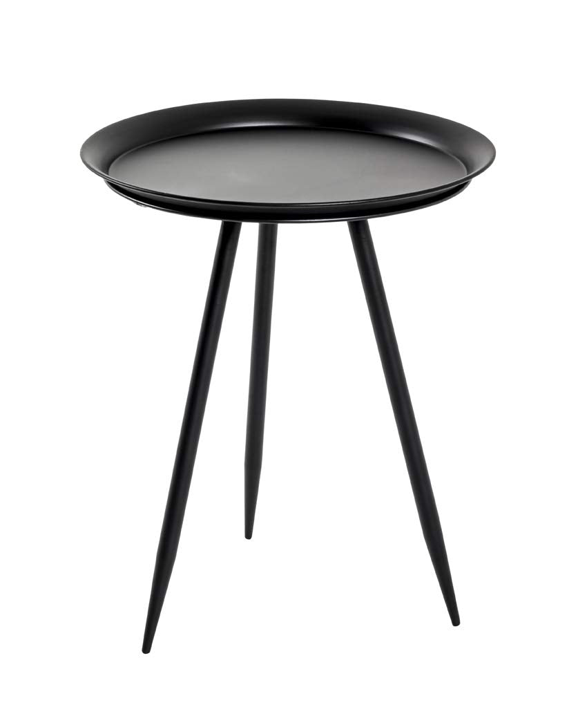 HAKU Möbel Beistelltisch, Metall, schwarz, Ø 44 x H 54 cm Schwarz Ø 44 x H 54 cm, Schwarz Ø 44 x H 5