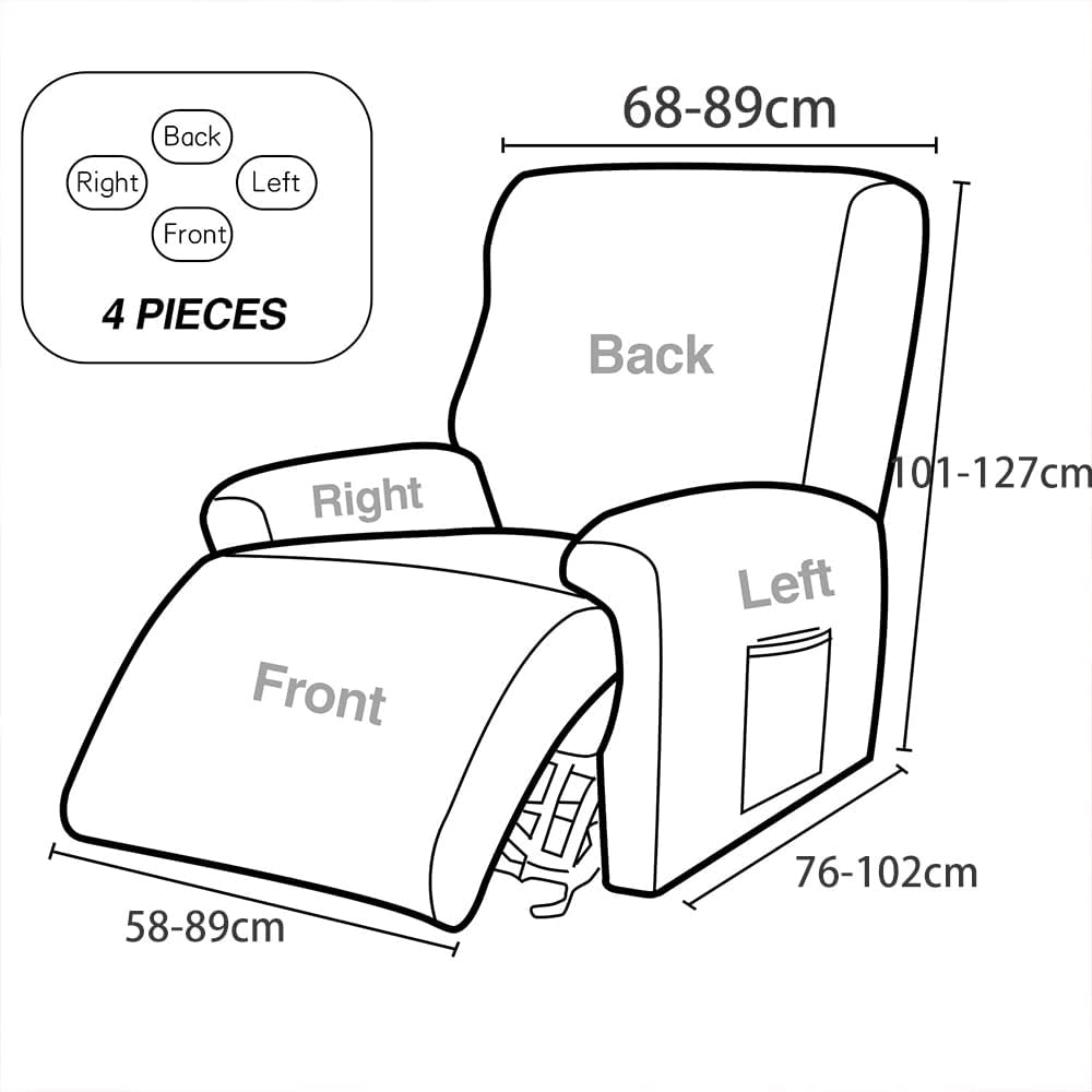 Meigeh Sesselbezug relaxsessel sesselschoner für fernsehsessel relaxsessel Lehnsessel-Abdeckung mit