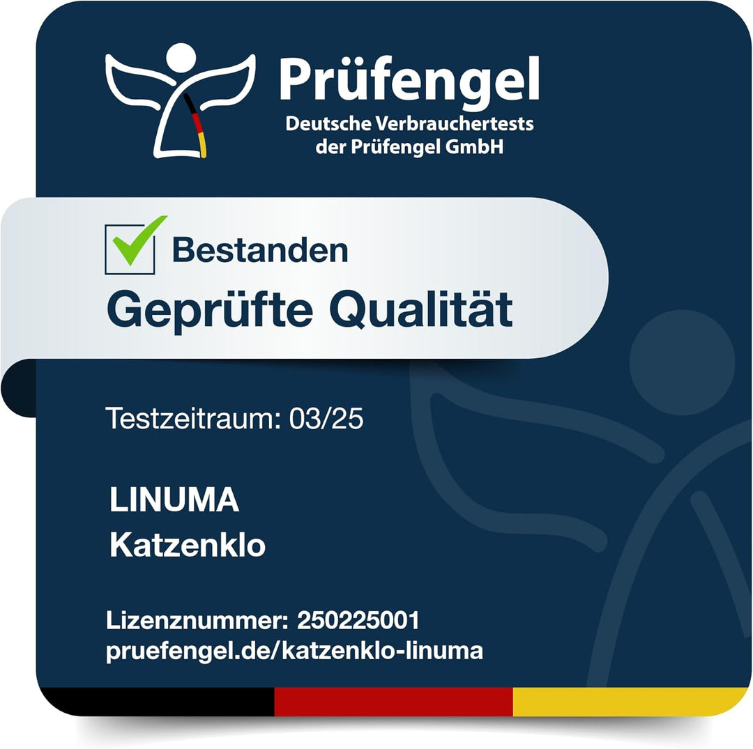 LINUMA® Katzenklo mit Deckel abnehmbar - Katzen Klo mit Katzenstreumatte, Streuschaufel & Aktivkohle