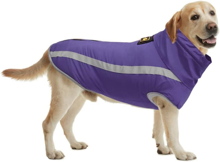 FEimaX Hundemantel Hundejacke wasserdichte Reflektierende Wintermantel mit Fleece Gefüttert Hund Wel