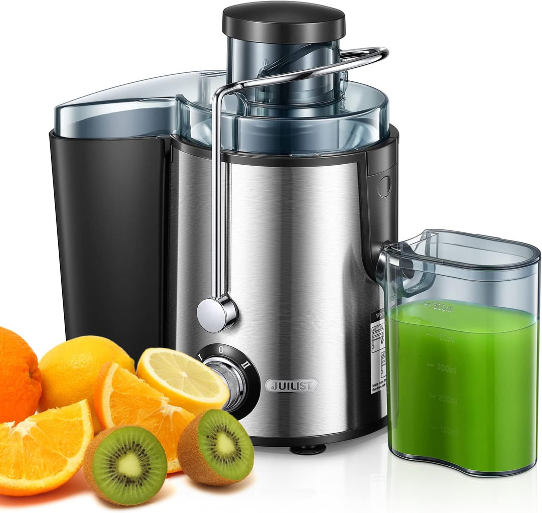 Juilist Entsafter für Obst und Gemüse, Saftpresse für 65MM Grosser Einfüllschacht, 600W juicer 2 Ges