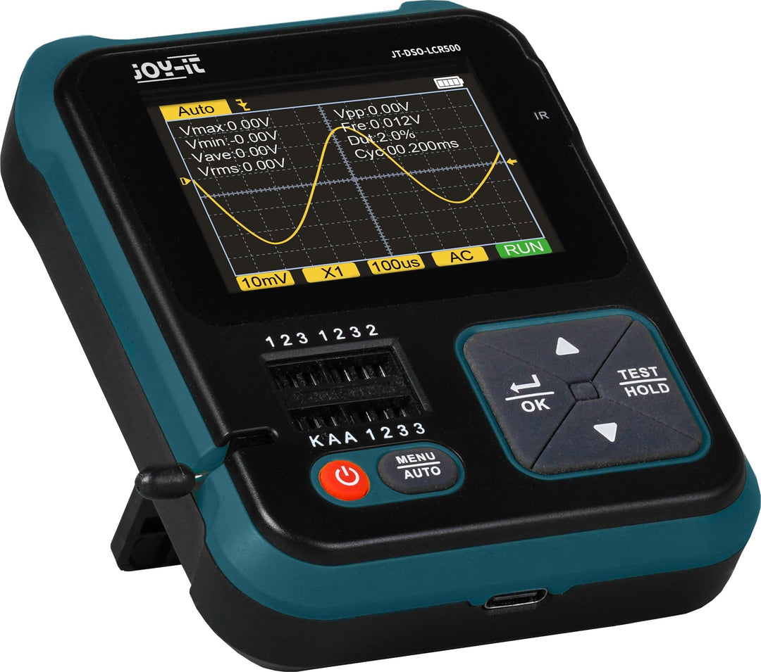 Joy-it DSO-LCR500 Oszilloskop, Signalgenerator 1kHz - 100kHz Dreieck, Puls, Rechteck, Sinus