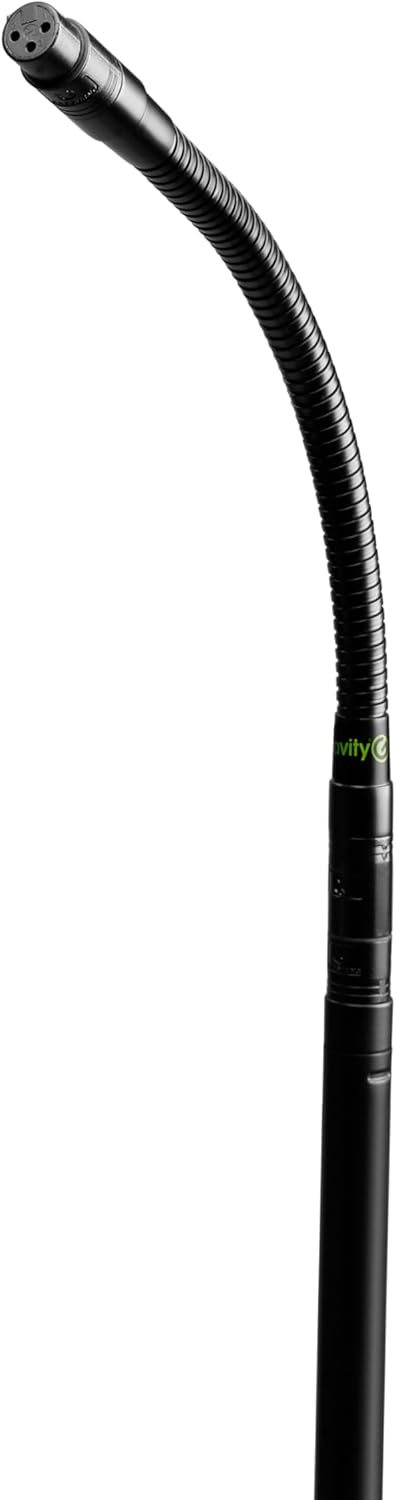 Gravity MS 23 XLR B - Mikrofonständer mit XLR-Anschluss und Schwanenhals, schwarz