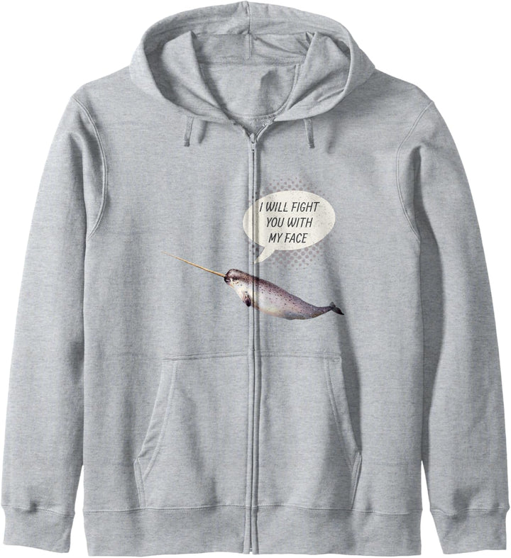 Lustiger Narwal Ich werde Sie Einhorn des Meeresgeschenks be Kapuzenjacke