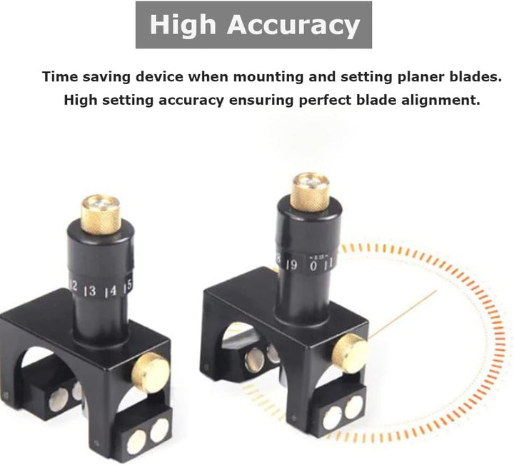 2 STK. Hobelmesser Einstellehre mit Holz Tragkoffer, Magnetisch Hobelmaschine Schneiden Einstellung