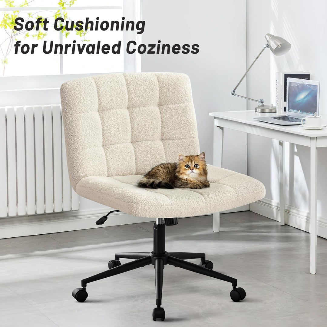 Hellove Bürostuhl Schreibtischstuhl mit breiter Sitzfläche, Ergonomischer Schneidersitz Stuhl ohne A
