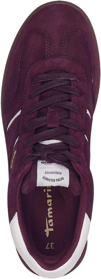 Tamaris Sneaker 1-23624-43 098 Damen Low Top Frauen Schuhe Leder M2362443 37 EU Bordeaux, 37 EU Bord