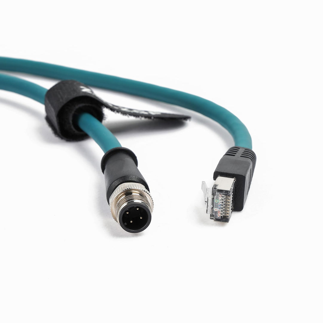 ZBLZGP M12 4 Positionen D-kodierter Stecker auf RJ45 Cat5e Ethernet wasserdichtes Kabel industrielle