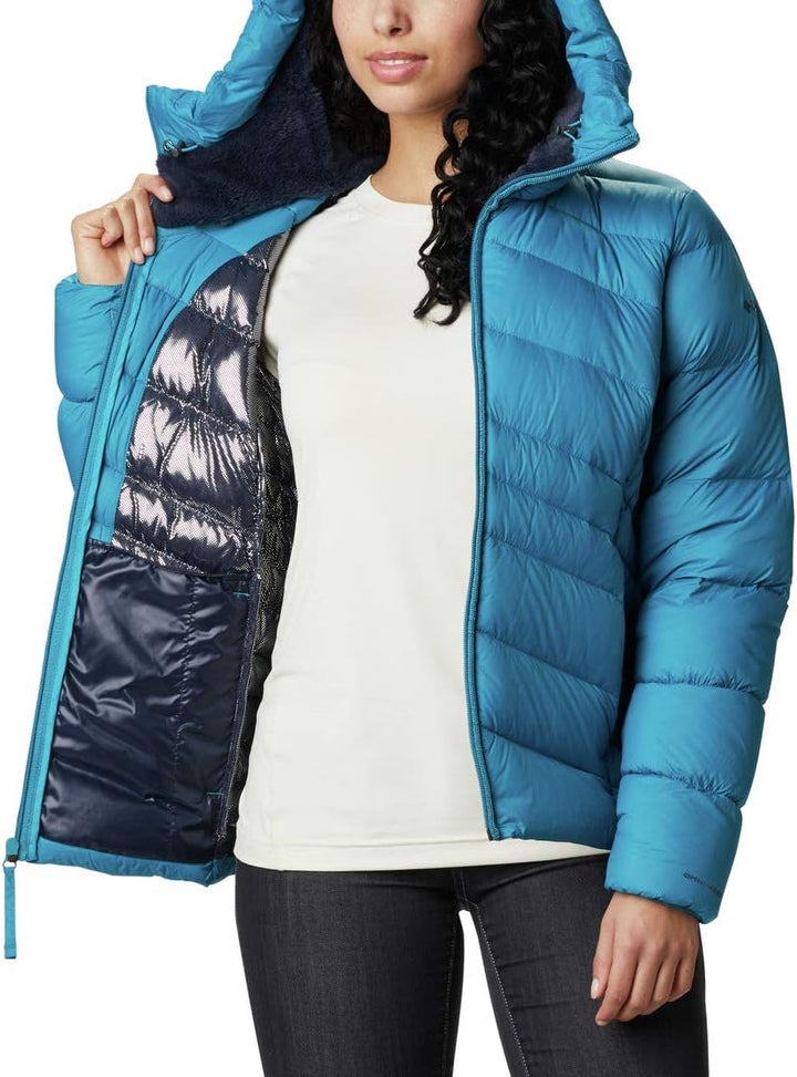 Columbia Damen Autumn Park Down Hooded Jacket Autumn Park Daunenjacke mit Kapuze S Fjord Blau, S Fjo