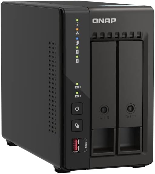 Qnap TS-253E 8G, 2 Bay NAS (Intel® Celeron® J6412 4-Core/4-Thread Prozessor, Turbo bis zu 2,6 GHz, D
