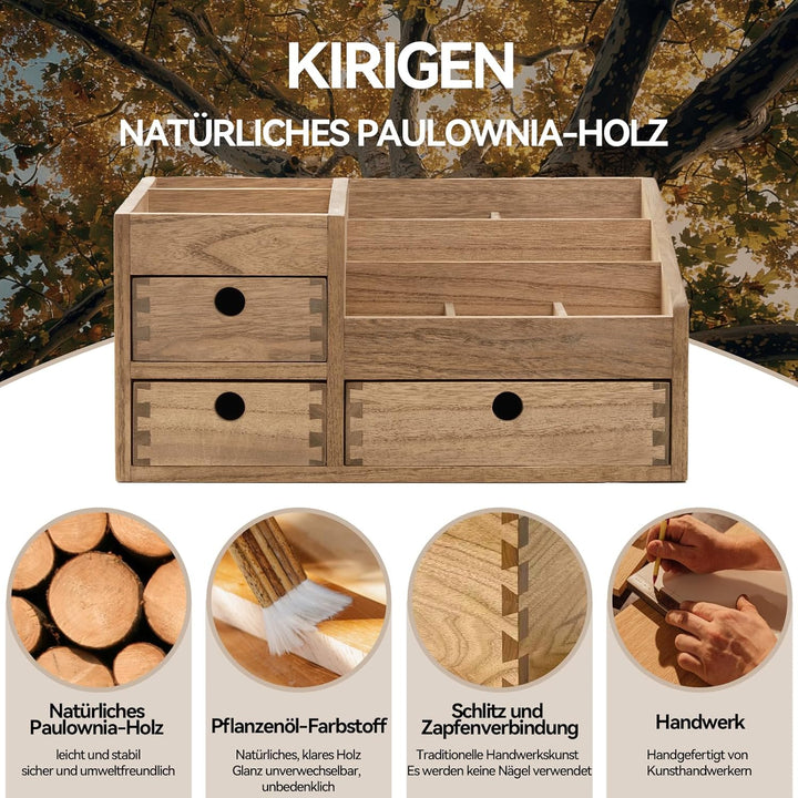 KIRIGEN Holz Make-up Organizer Aufbewahrungsschrank Tisch Kosmetik Organizer Schmuck Aufbewahrungsbo