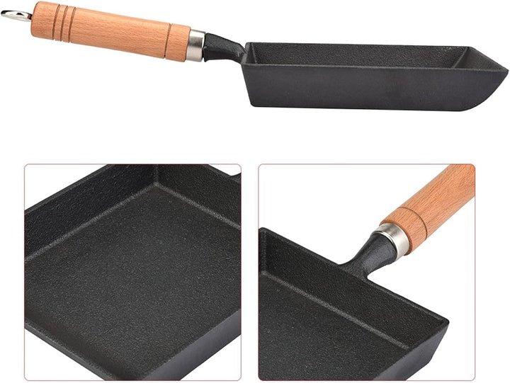 Ymiko Tamagoyaki Pfanne Gusseisen, Japanische Omlettenpfanne, Eierpfanne Induktion, Mini Omelette Pf
