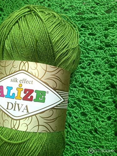 Handstrickgarn, 100 % Mikrofaser, Acrylgarn, Alize Diva, Seideneffekt, Häkeln, Kunst, Spitze, Handwe