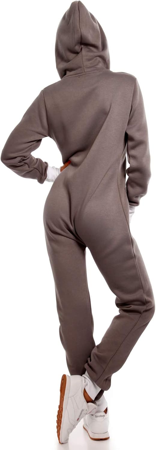 Crazy Age Basic Jumpsuits Ganzkörperanzug Einteiler One Piece Schlafanzug Overall Damen Jumpsuit Kus