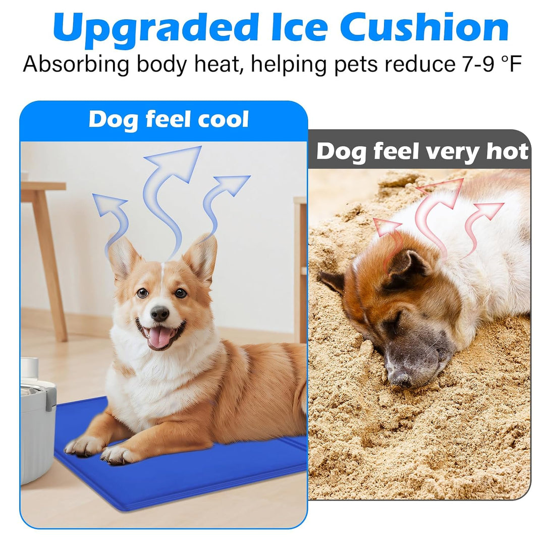 Selbstkühlende Kühldecke für Hunde 90x50cm, Sicher und Nicht-Giftiges Gel, ideal für Sommer, Zuhause