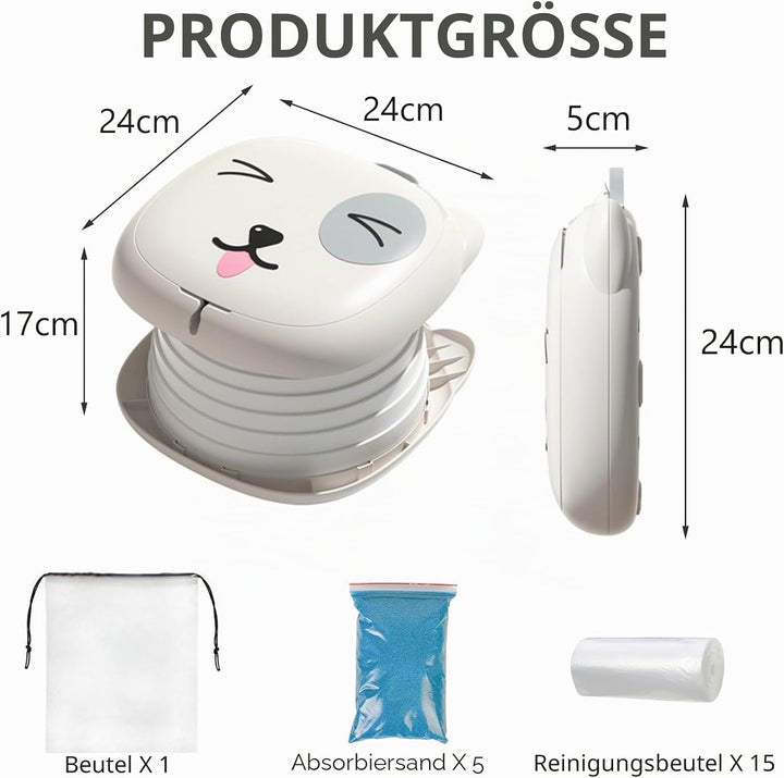 Faltbarer Toilettensitz Kinder,Töpfchen Falttoilette Kinder,Tragbares Reise-Klapptöpfchen,Toilettens
