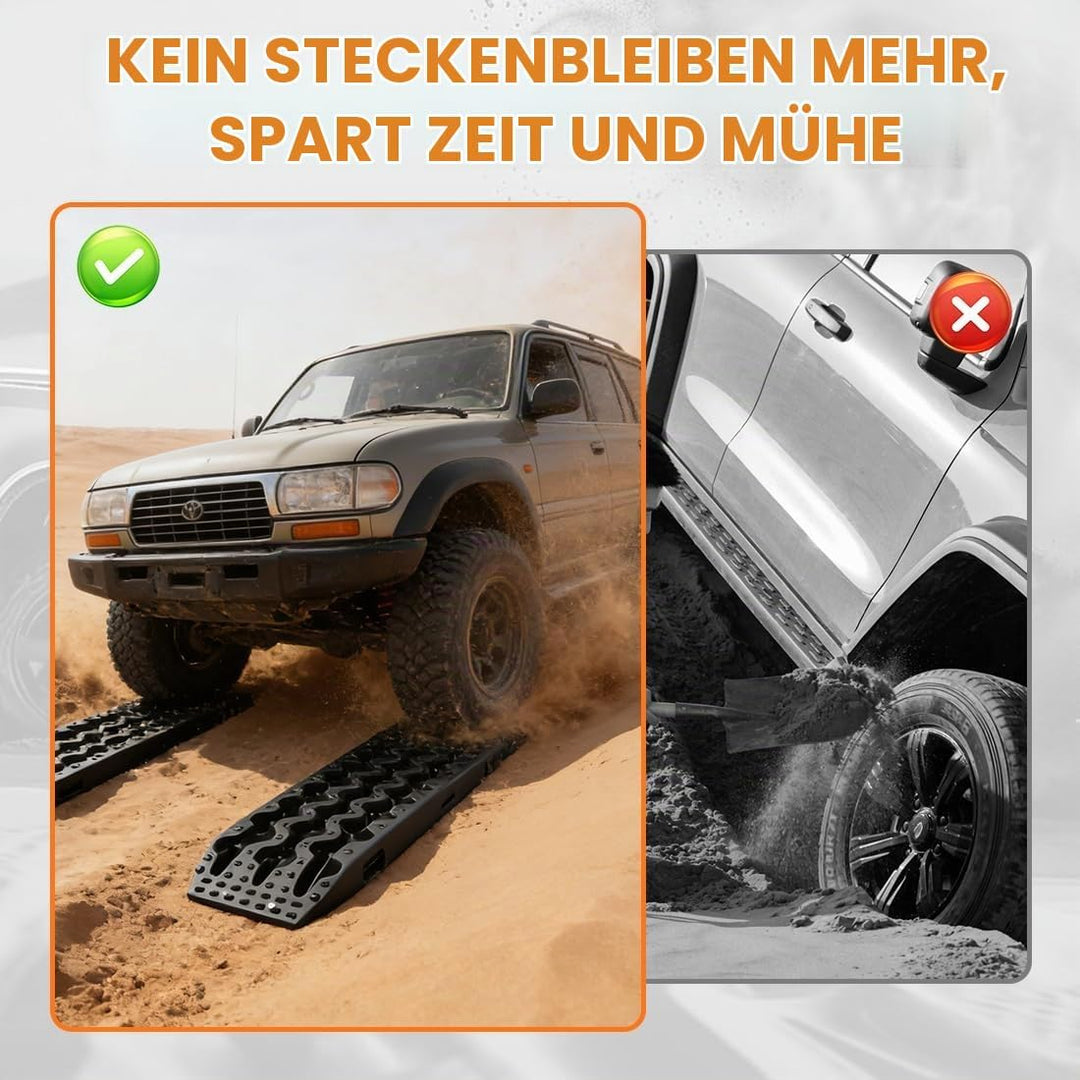2 Stücke Sandbleche Sandboard SandbretterTraktionshilfe Anfahrhilfe Recovery Board Offroad Tracks Ge