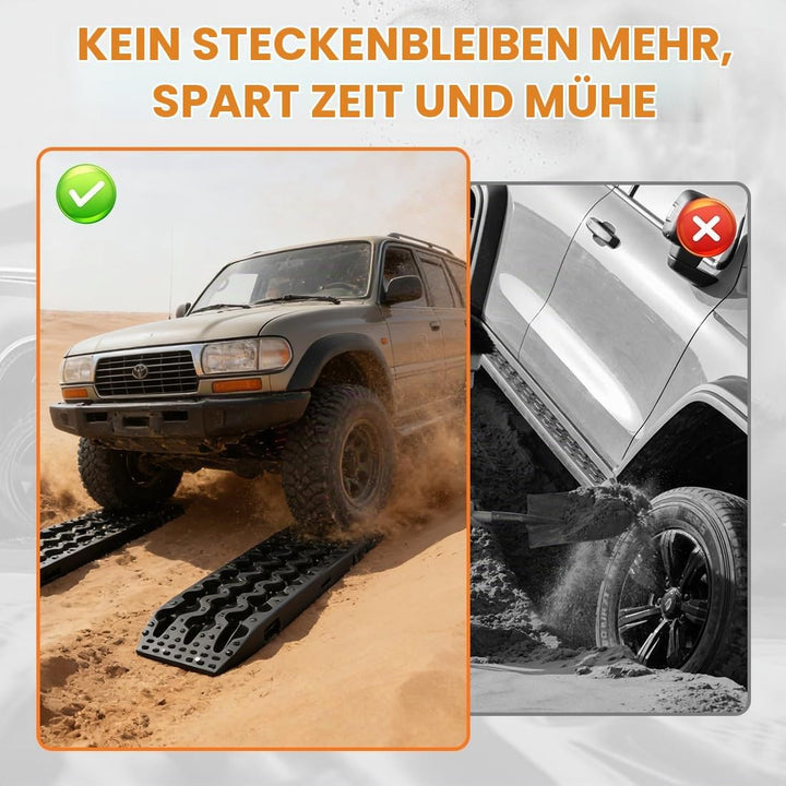 2 Stücke Sandbleche Sandboard SandbretterTraktionshilfe Anfahrhilfe Recovery Board Offroad Tracks Ge