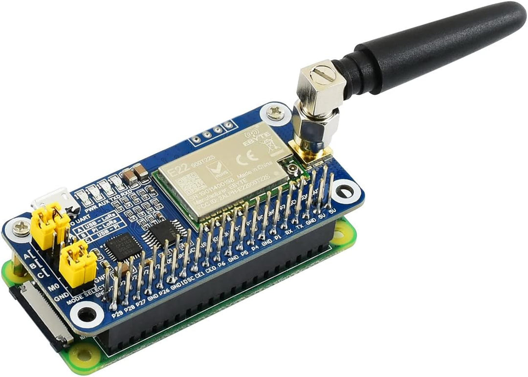 Waveshare SX1262 868M LoRa HAT, Compatible with Raspberry Pi, for Europe/Asia/Africa