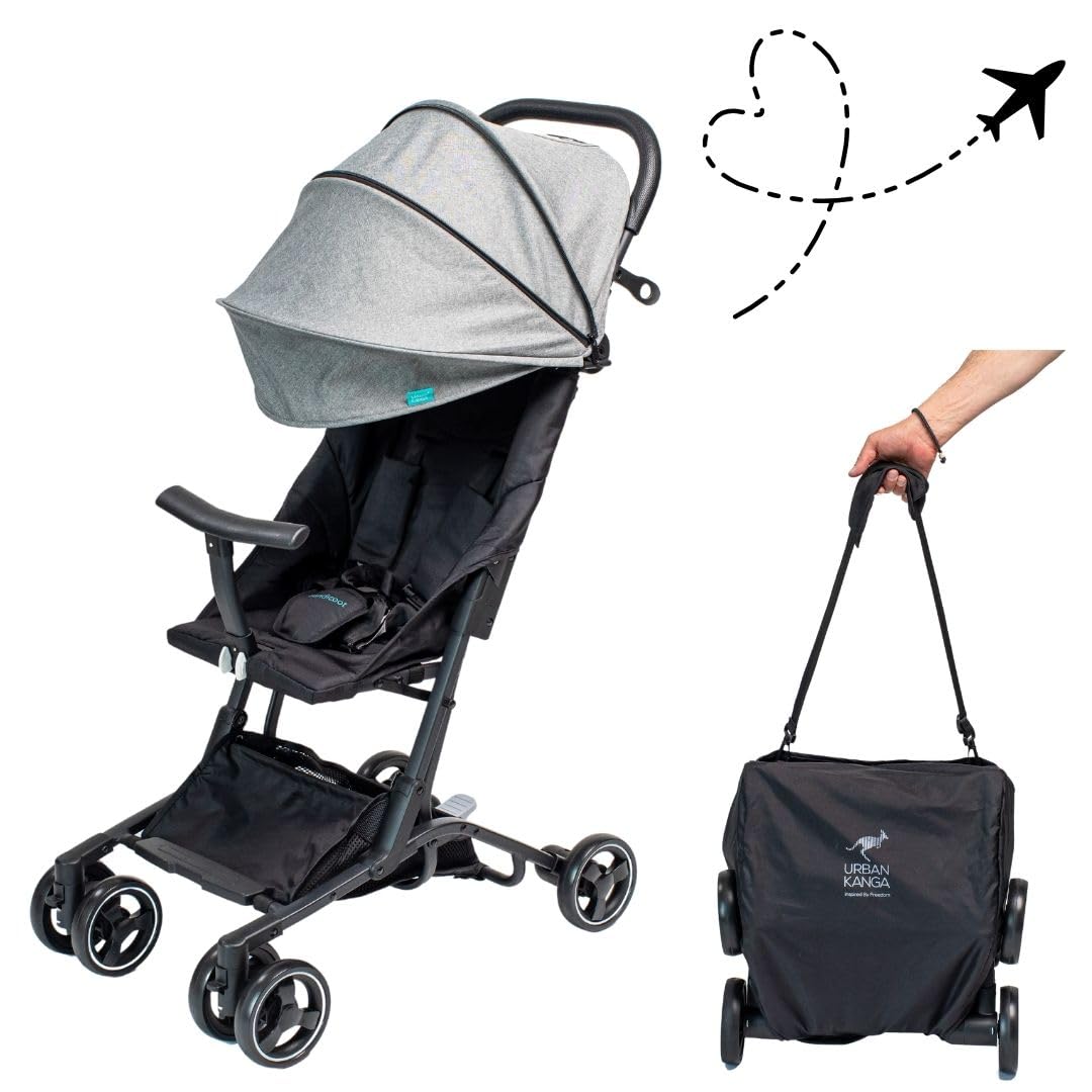 Urban Kanga Bandicoot Reisebuggy Flugzeug Handgepäck bis 25kg Kinderwagen (Hellgrau), Hellgrau
