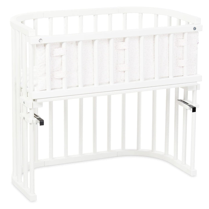 babybay Gitterschutz Organic Cotton für Verschlussgitter alle Modelle, weiss Glitzersterne rosé