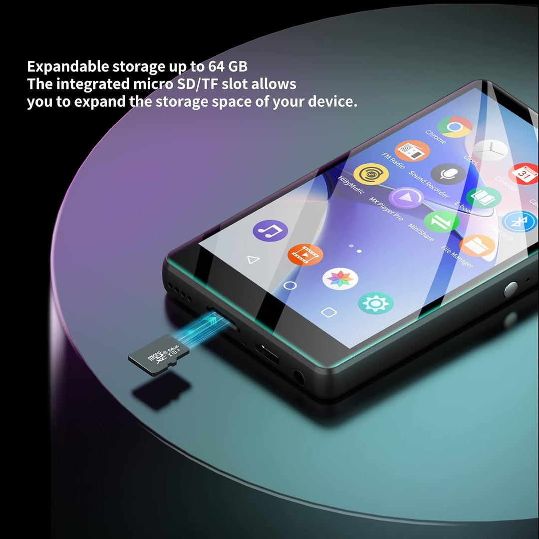 SWOFY 80GB MP3 Player with Bluetooth and WiFi, 4.0 Inch Touchscreen MP3 MP4 Player portablem Stereo,