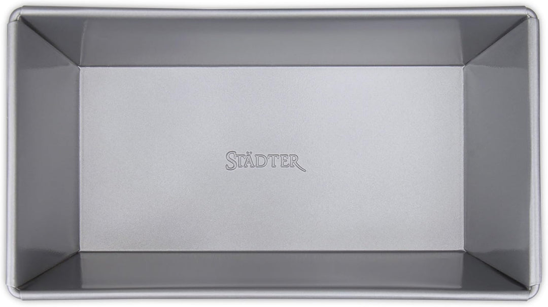 Städter we love baking silberne Brot-Back-Kastenform 20x10,5 cm - Höhe 7cm - aus Metall mit Antihaft