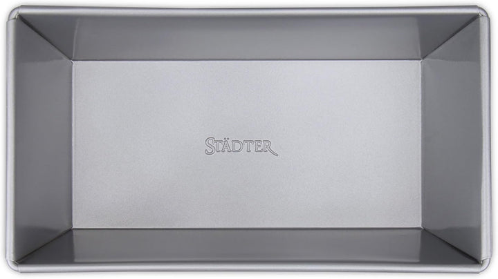 Städter we love baking silberne Brot-Back-Kastenform 20x10,5 cm - Höhe 7cm - aus Metall mit Antihaft