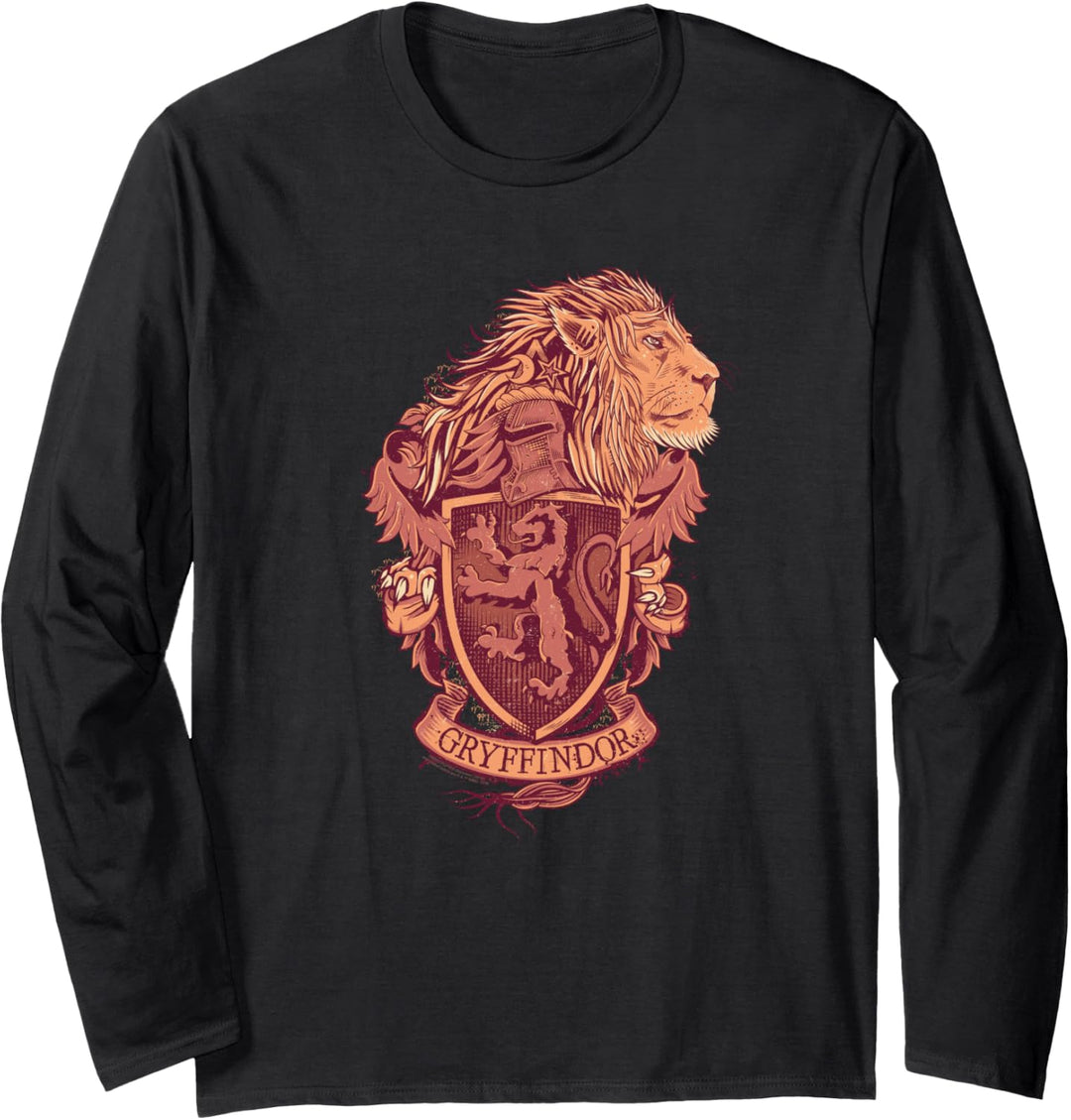 Harry Potter Gryffindor Lion Crest Langarmshirt