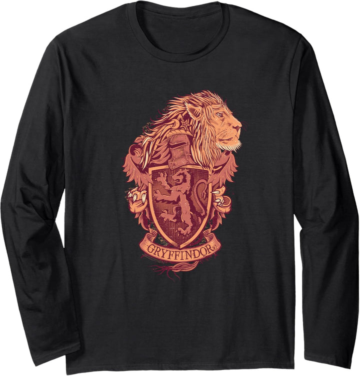 Harry Potter Gryffindor Lion Crest Langarmshirt