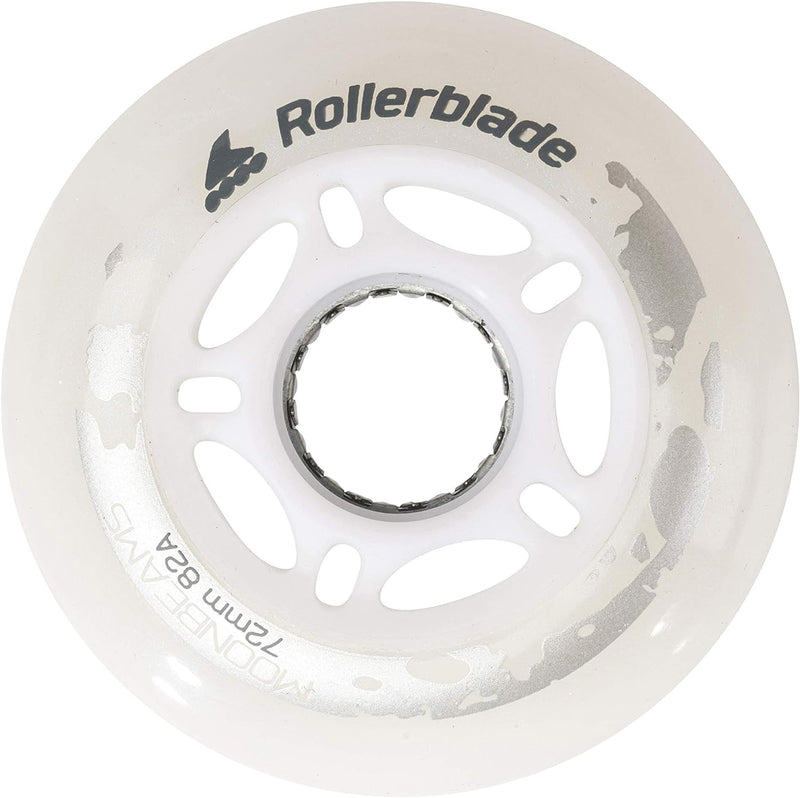 Rollerblade Moonbeam 72mm/82A LED Wheel 4-Pack Weiss, Weiss