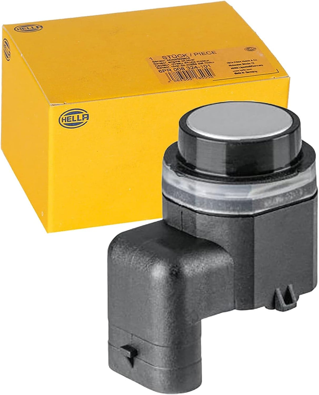 HELLA 6PX 358 141-841 Sensor, Einparkhilfe - 3-polig - gesteckt - überlackierbar - mit Befestigungsr