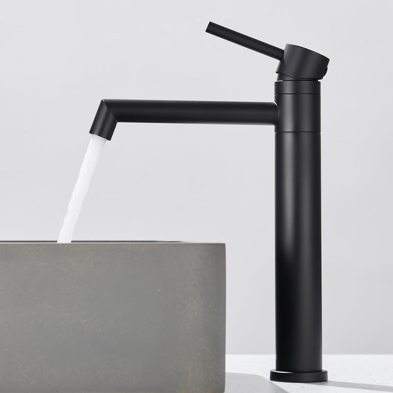 Waschtischarmatur Hoch, Ulytid Wasserhahn Bad Waschtisch Armatur mit Auslauf Höhe 204 mm Aufsatzbeck
