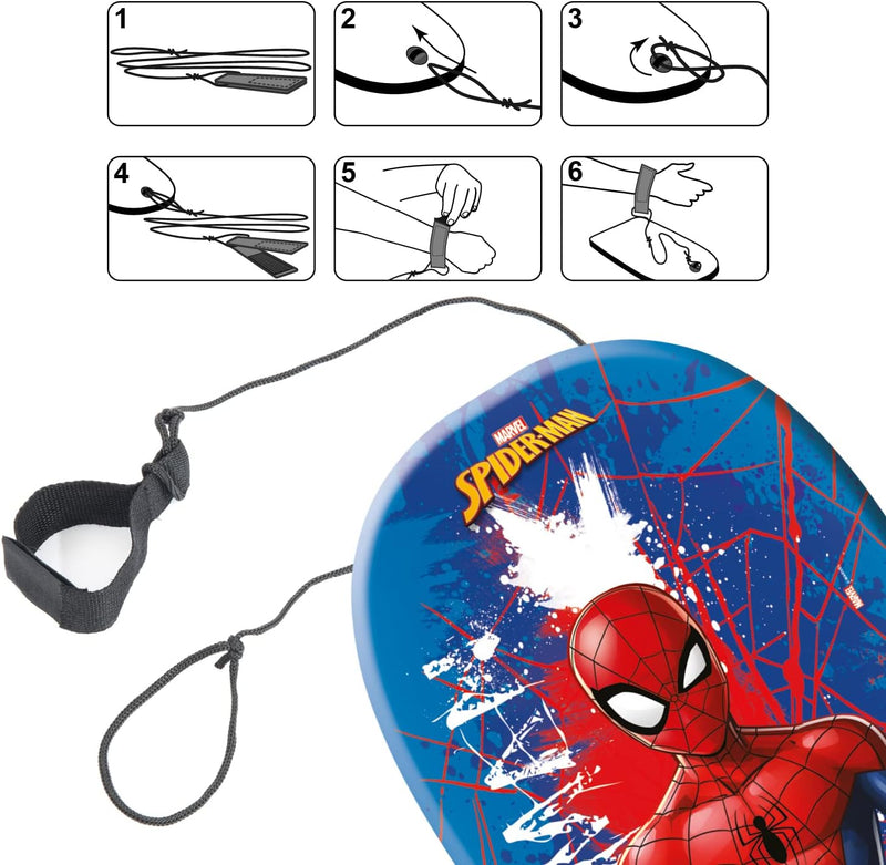 Mondo Toys - SPIDERMAN Body Board - Surfbrett für Kinder, 84 cm - 11196