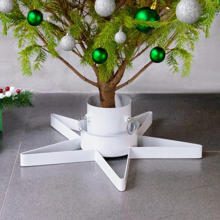 vidaXL Christbaumständer Weiss 47x47x13,5 cm