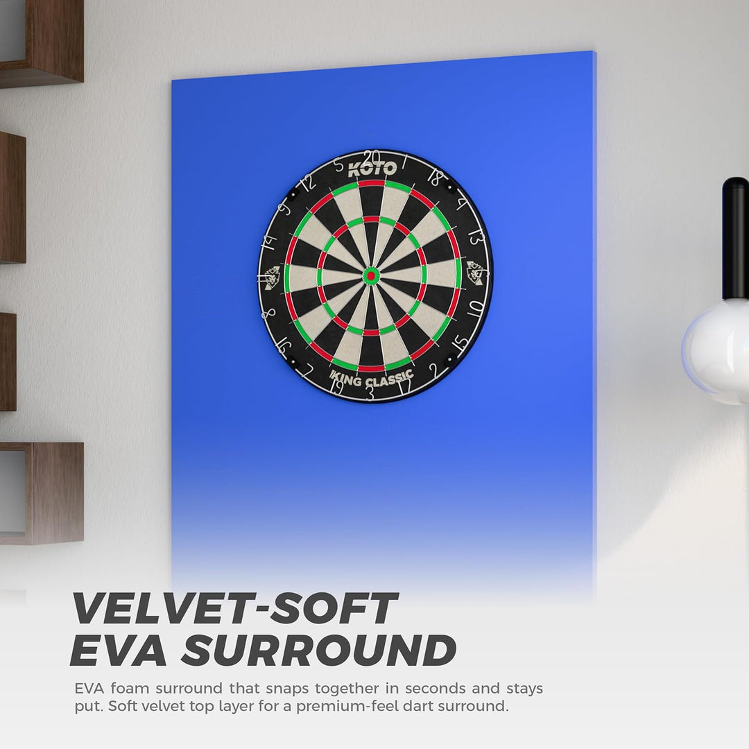 KOTO - 4pcs. Dart Surround, langlebige Dart wandschutz, verhindert Schäden, Eva 6PCS Quadrat Blau, 6