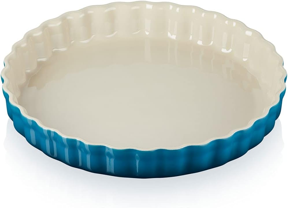 Le Creuset Tarteform aus Steinzeug, 28 cm, 2.1 Liter, Deep Teal, 71120286420001 Deep Teal 28 cm, Dee