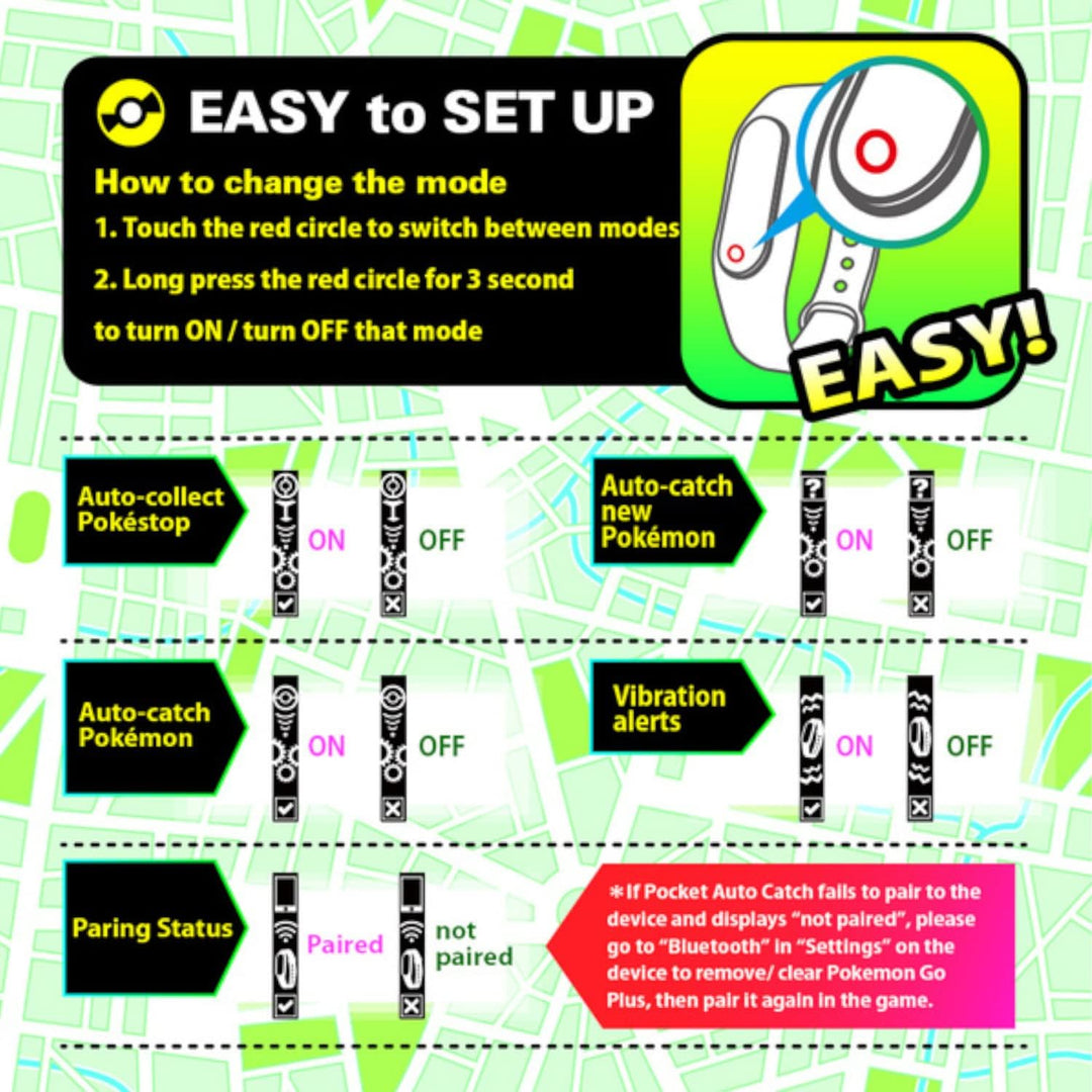 Mcbazel Brook Pocket Auto Catch Plus Wristband Update Version Auto Fang Pokemon/Auto Spin Pokestop/A