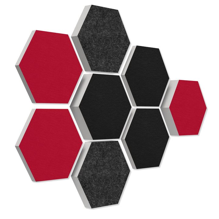 platino24 Schallabsorber COLORE aus Basotec G+ I Akustikpaneele mit Akustikfilz I 3D Wand-Paneele mi