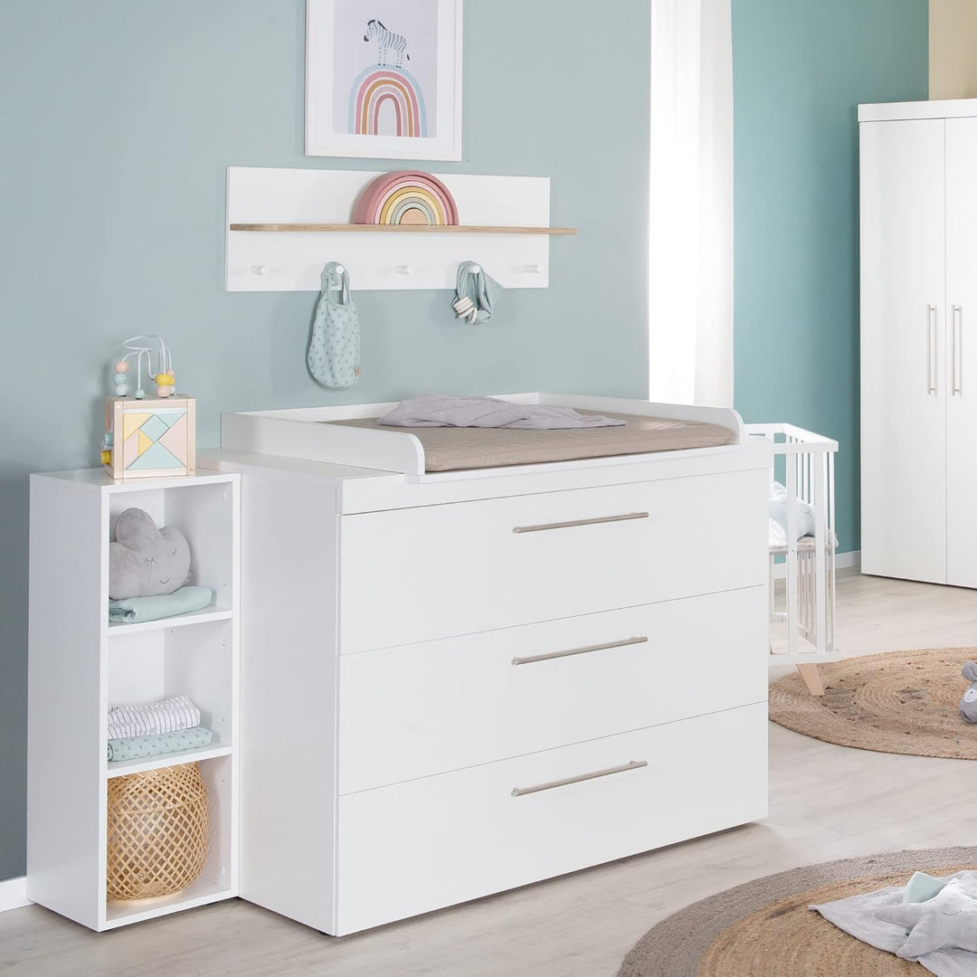 roba Seitenregal, Regal für Babyzimmer, Standregal für Kinderzimmer, weiss, Holz