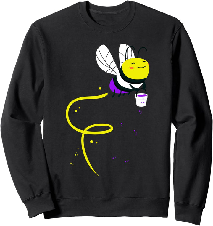 LGBTQ Gay Pride Queer Geschenk Niedliches Nicht Binär Biene Sweatshirt